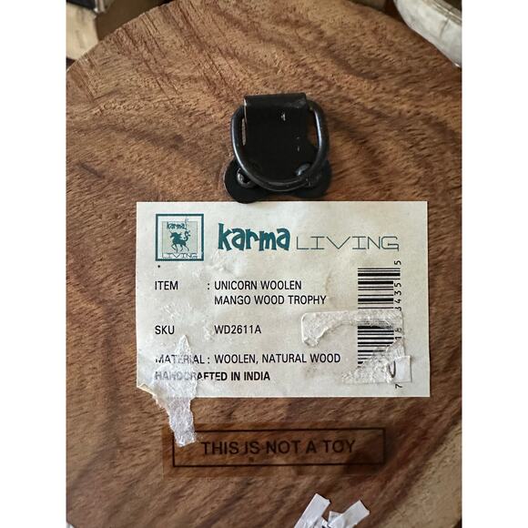 Vintage Unicorn felt Head Wall Mount Decor karma living whimsical nursery art - Picture 5 of 13